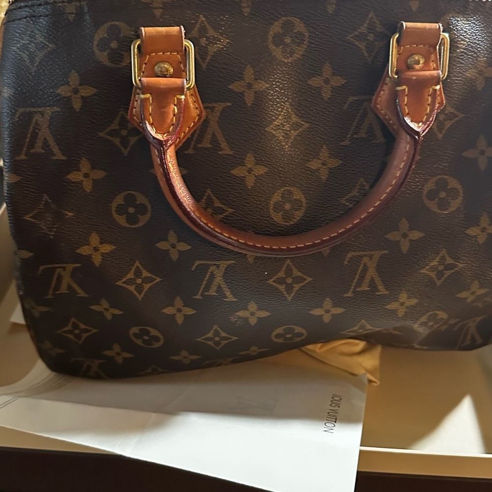 Louis Vuitton Brown Satchel with Iconic Monogram